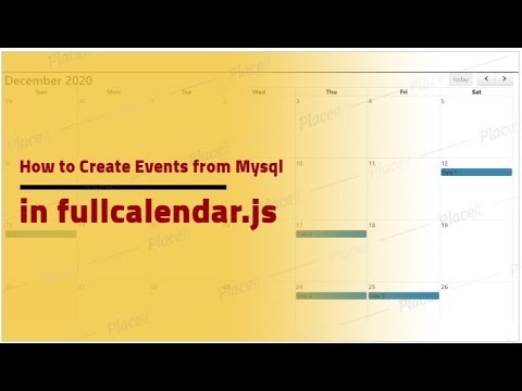  New How to Create Events from Mysql in fullcalendar.js