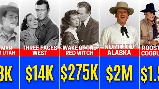 John Wayne Paychecks For Every Movie He Ever Made💰🤑 || The Fame Match