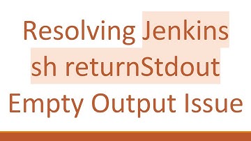 Resolving Jenkins sh returnStdout Empty Output Issue