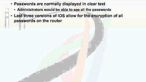 299   25  IOS Access Commands   12  Encrypt All Passwords