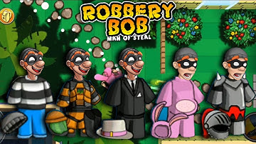 Robbery Bob - All Costumes Funny Video Game Part 40