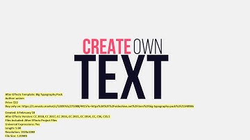 Big Typography Pack | After Effects Template | VideoHive 21348986
