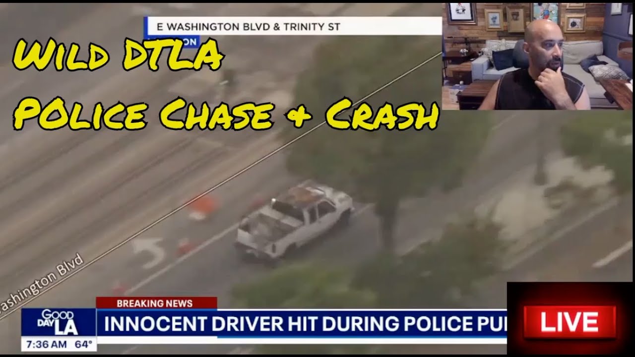 LA Police Chase Crash and flip. FULL CHASE - YouTube