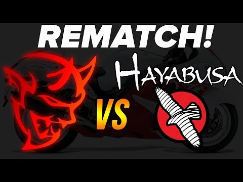 REMATCH! Dodge Demon vs Hayabusa 1/4 Mile Drag Race | Revenge of the Hayabusa