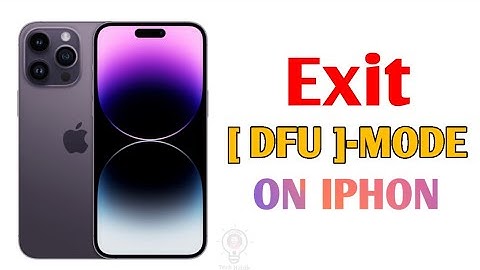 How To Exit DFU Mode On iPhone 14 Pro Max / iPhone 14 Pro / iphone 14