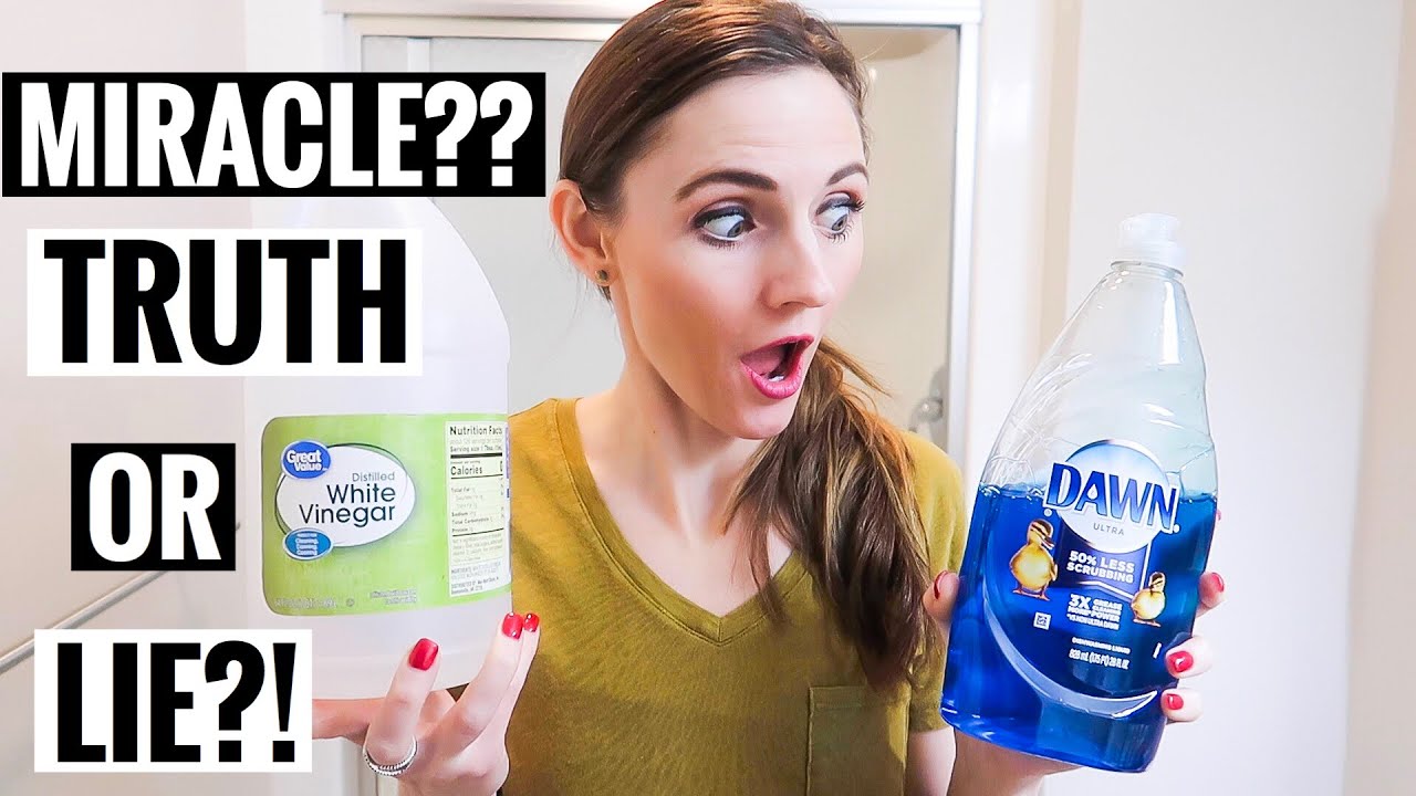 DAWN AND VINEGAR SHOWER CLEANER: Is it REALLY the MIRACLE SHOWER CLEANER  recipe? Clean with Me! - YouTube