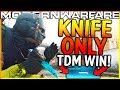 MODERN WARFARE - "KNIFE ONLY TEAM DEATHMATCH WIN!" - Team Challenge #9 (COD MW Knife Only TDM Win)