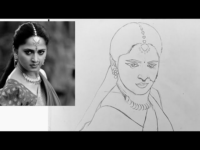 Anushka Shetty Pencil Drawing Video Part 1  Baahubali Movie  Live Art  Chennai  YouTube
