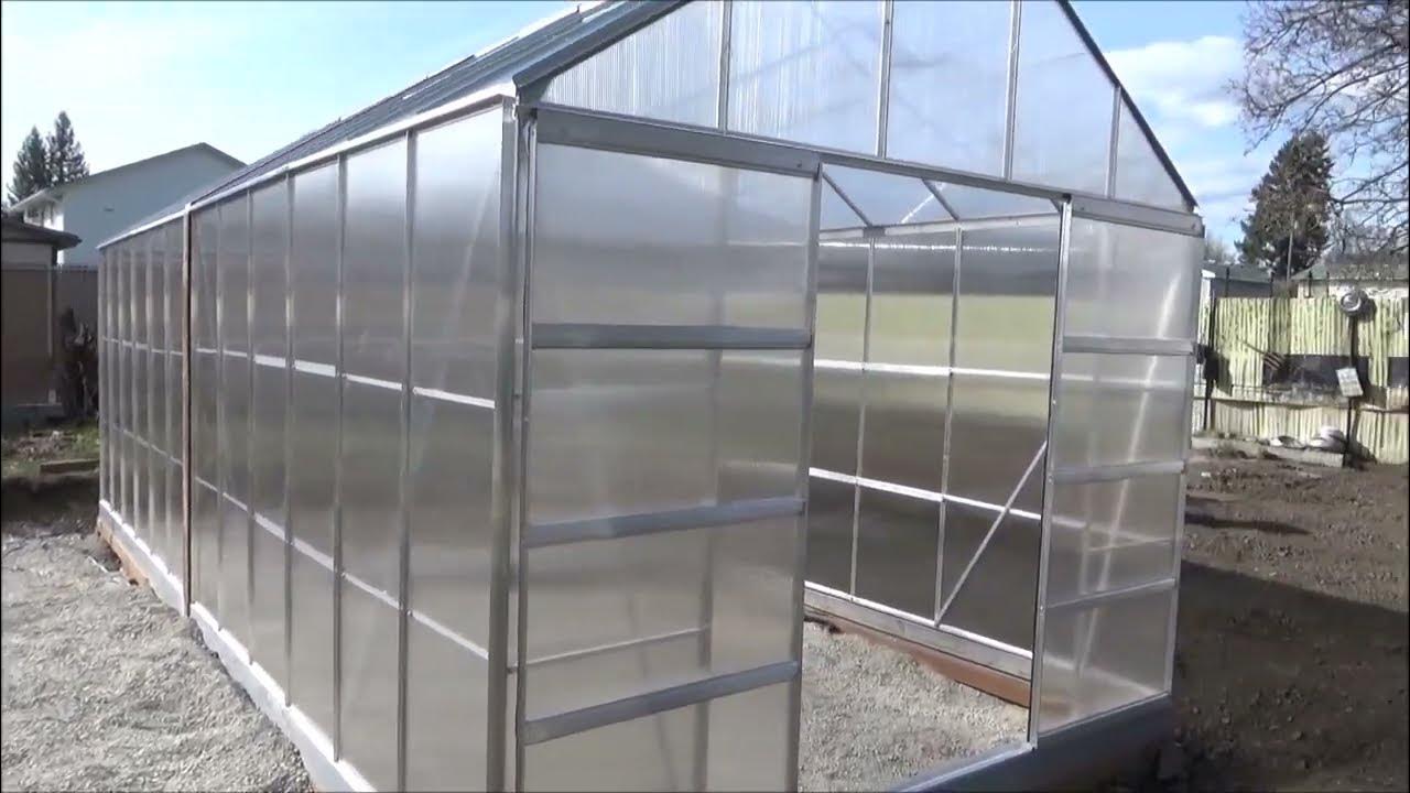 Combining two harbor freight greenhouses back to back 10x24 YouTube
