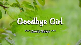 Video thumbnail of "Goodbye Girl - KARAOKE VERSION - as popularized by David Gates"