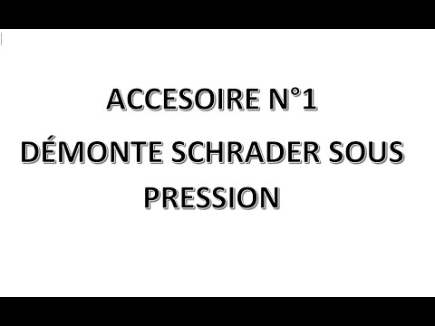 Accessory #1: Schrader Valve Core Remover Under Pressure