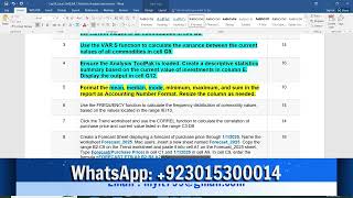 Exp19_Excel_Ch08_ML1_Portfolio_Analysis | Excel Chapter 8 Mid Level 1  Portfolio Analysis