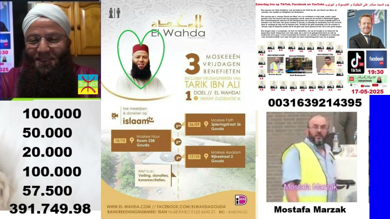 Een oproep van Tarik Chadlioui, ook wel bekend als Tarik Ibn Ali, aan David van Weel, de minister va