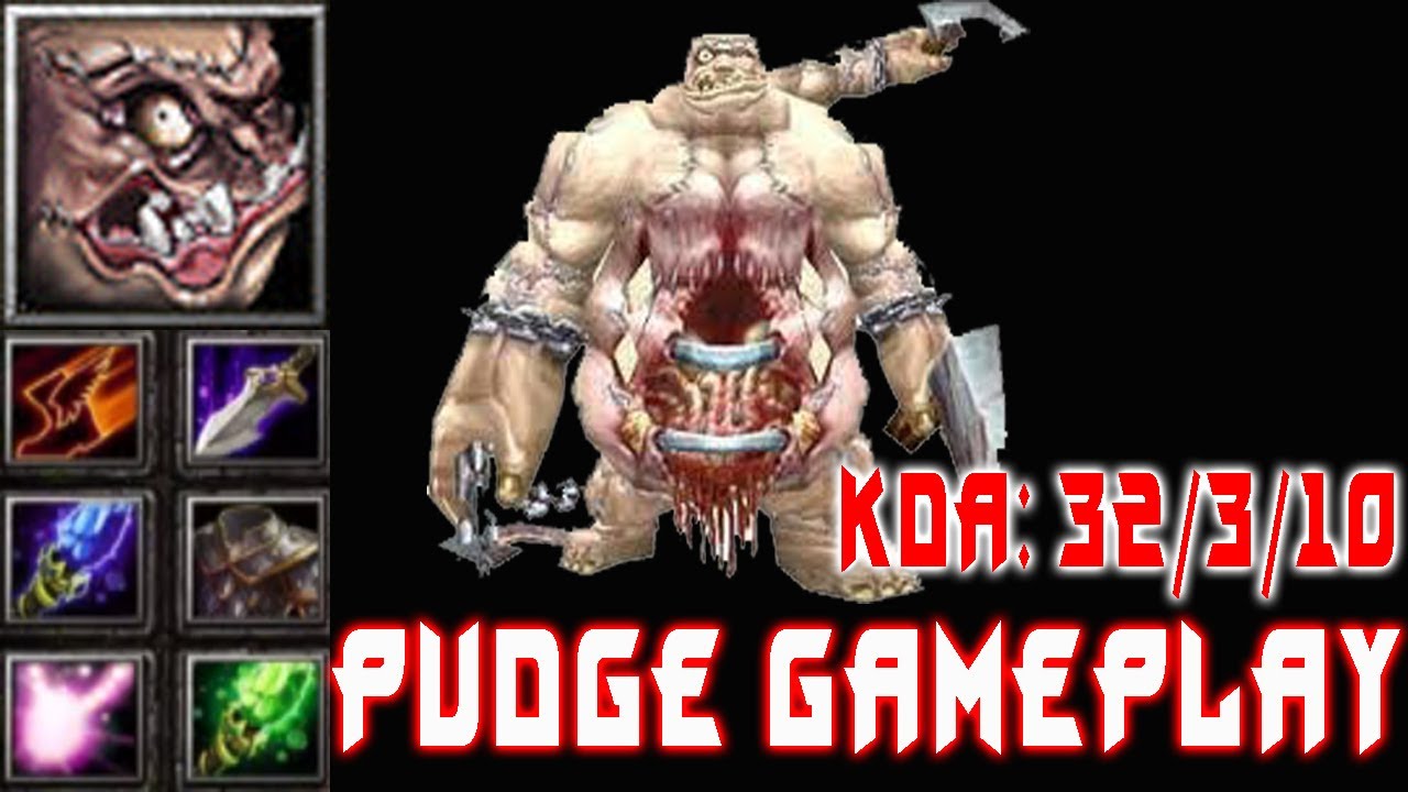 DotA PUDGE Gameplay - Почти один килл в минуту! (SR)