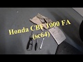 Замена задних тормозных колодок на мотоцикле Honda CBF1000 Fa (sc64)