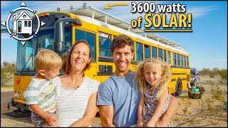 Skoolie family w/ toddlers! Tour their bus turned tiny home