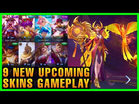 9 NEW UPCOMING SKINS GAMEPLAY | MOBILE LEGENDS - YouTube