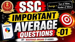 SSC Important Average Questions | Average Chapter MCQ | SSC CGL CHSL MTS GD Exam Preparation 
