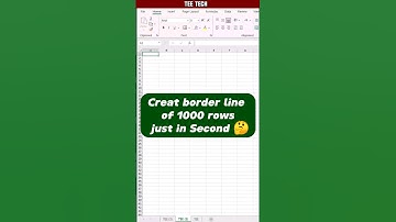 Create border of 1000 rows in Excel #excel #exceltips #data #exceltutorial #shorts