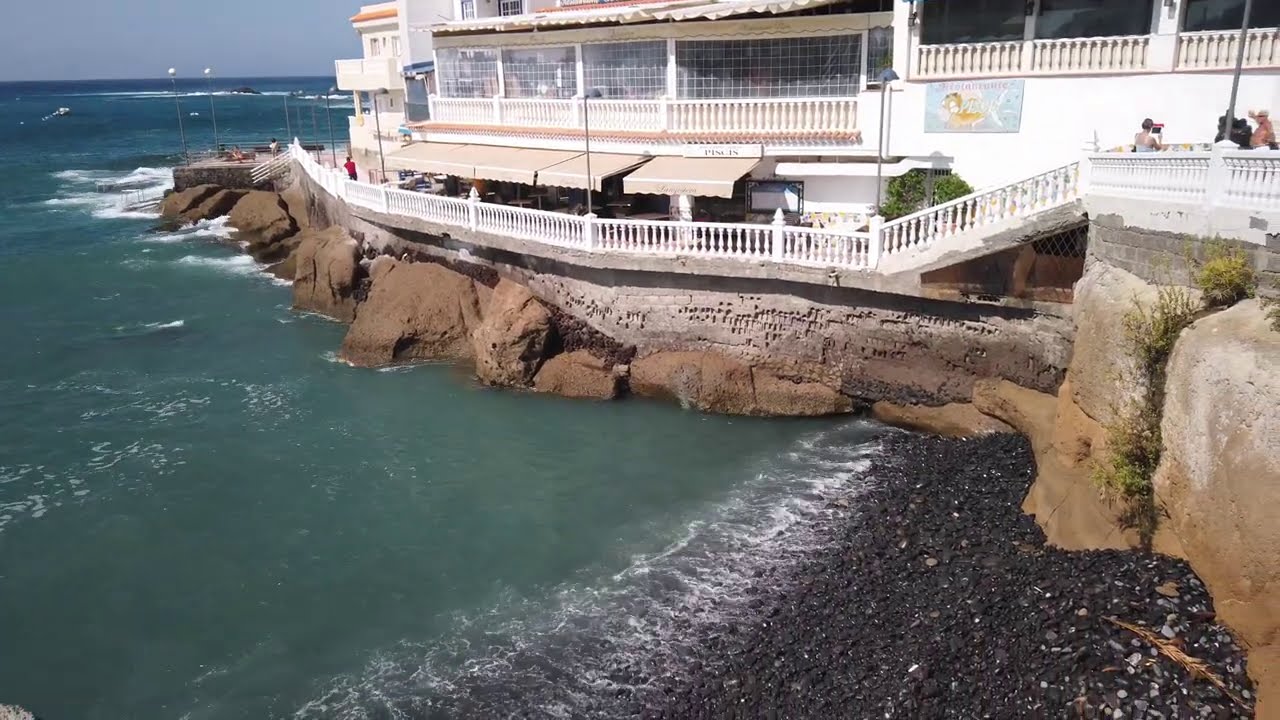 La Caleta in the south of Tenerife (Canary Islands, Spain) - overview, walk at the end of October.