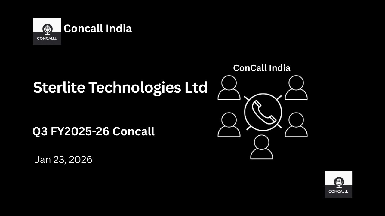 Sterlite Technologies Ltd Q3 FY2025-26 Concall