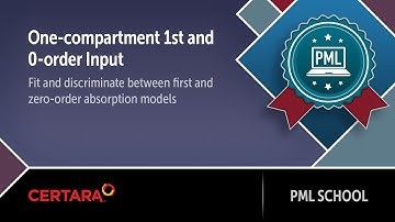 PML School:  One-compartment 1st and 0-order Input