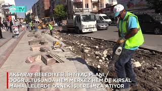 AKSARAY BELEDİYESİ EKİPLERİNDEN ASFALT, YOL GENİŞLETME VE YEŞİL ALAN ÇALIŞMALARI