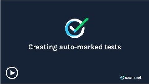 Creating auto marked exams // Exam.net teacher training video series