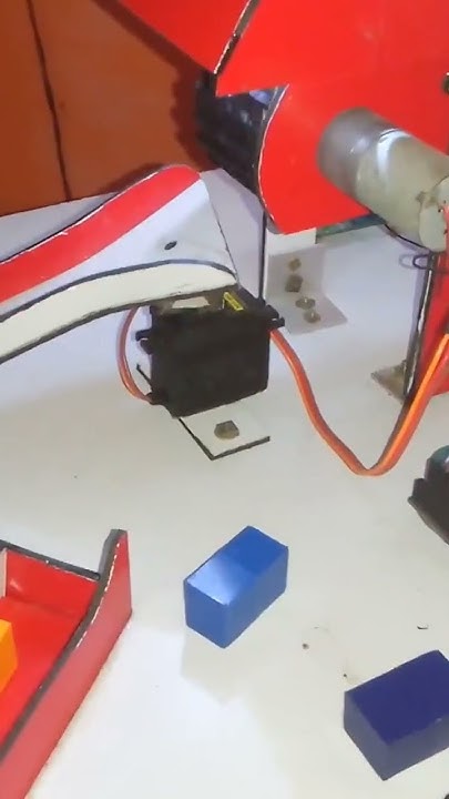 colour sensor based material sorting on conveyor using Arduino. # ...
