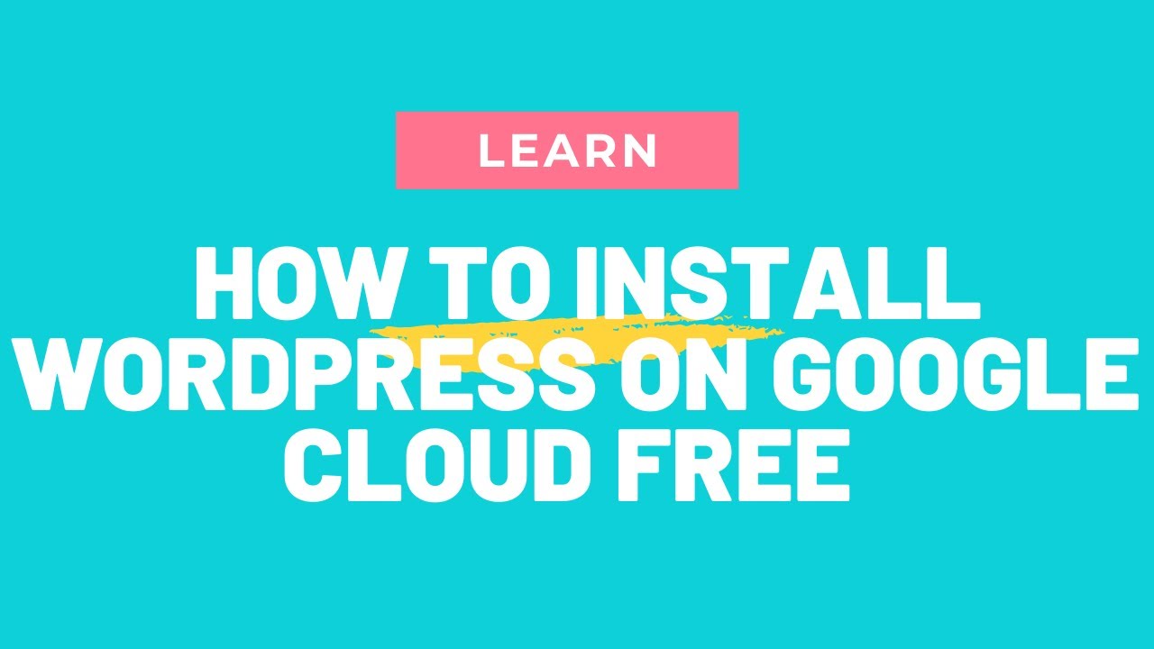 how to install WordPress on google cloud free - YouTube