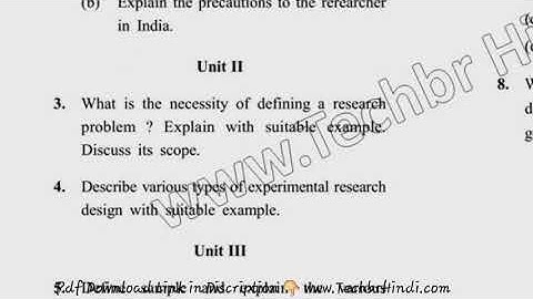 2019 MBA 2nd Sem Business Research Methods Question Paper
