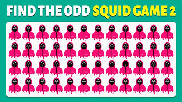 Find the ODD One Out - Squid Game 2 🎮🦑🐙 | 40 Levels | Easy, Medium, Hard | Cow Quiz