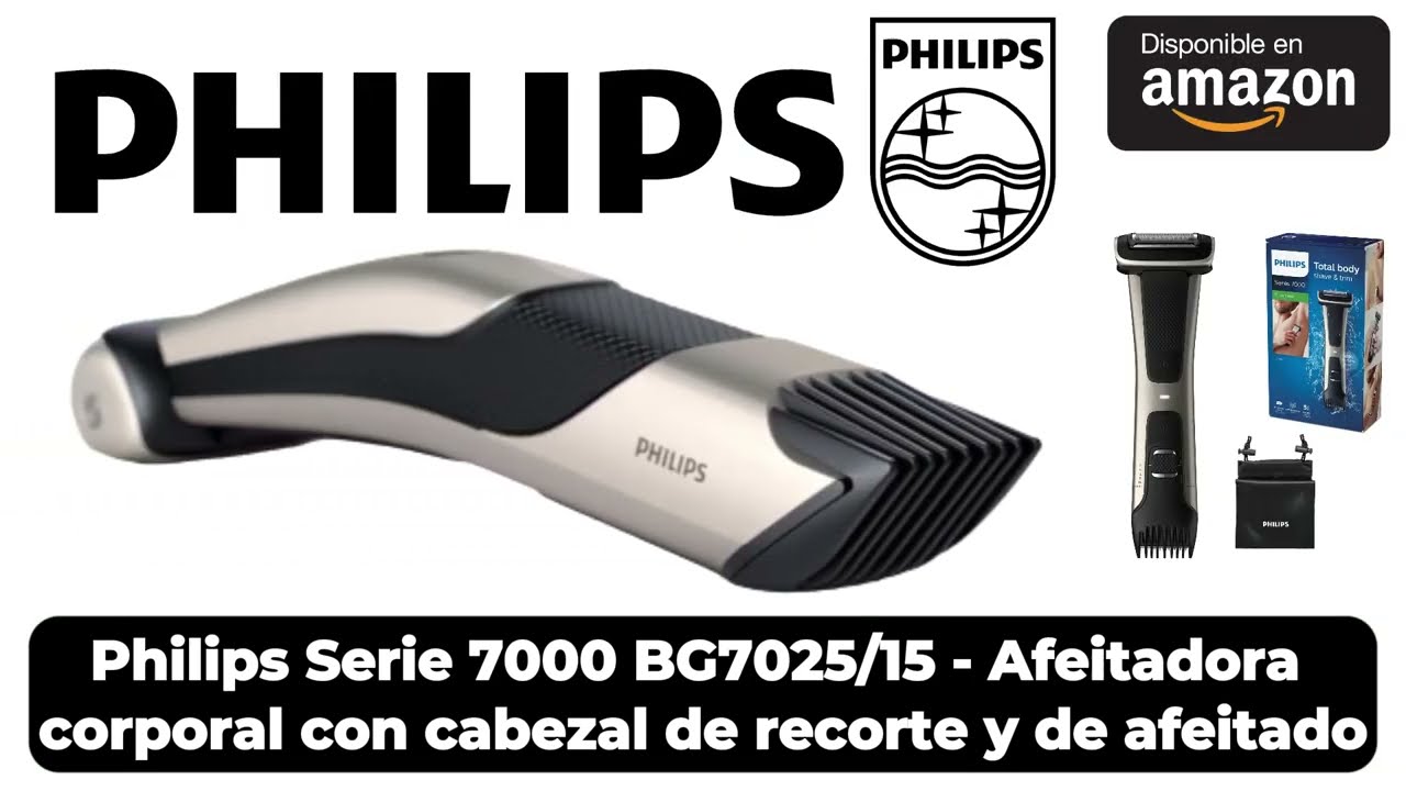 Philips Serie 7000 BG7025/15 - Afeitadora corporal con cabezal de recorte,  apta para la ducha 