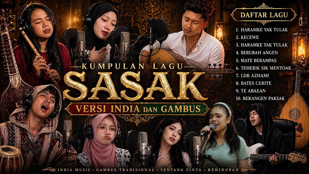 LAGU SASAK FULL ALBUM VERSI MUSIK GAMBUS DAN INDIA KARYA MUSIK NADA SASAK AI 13 LAGU PILAHAN TERBAIK