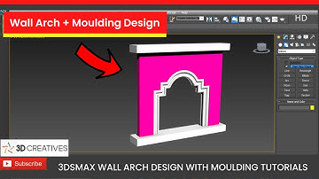 3Dsmax wall arch design with moulding design- 3DCreatives