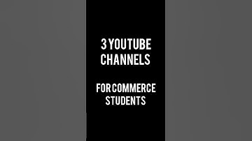 YouTube channels for commerce students 11th and 12th #commerce