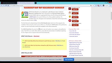 GPAT 2020 Result  (Declared) - Check Here How to Download or View