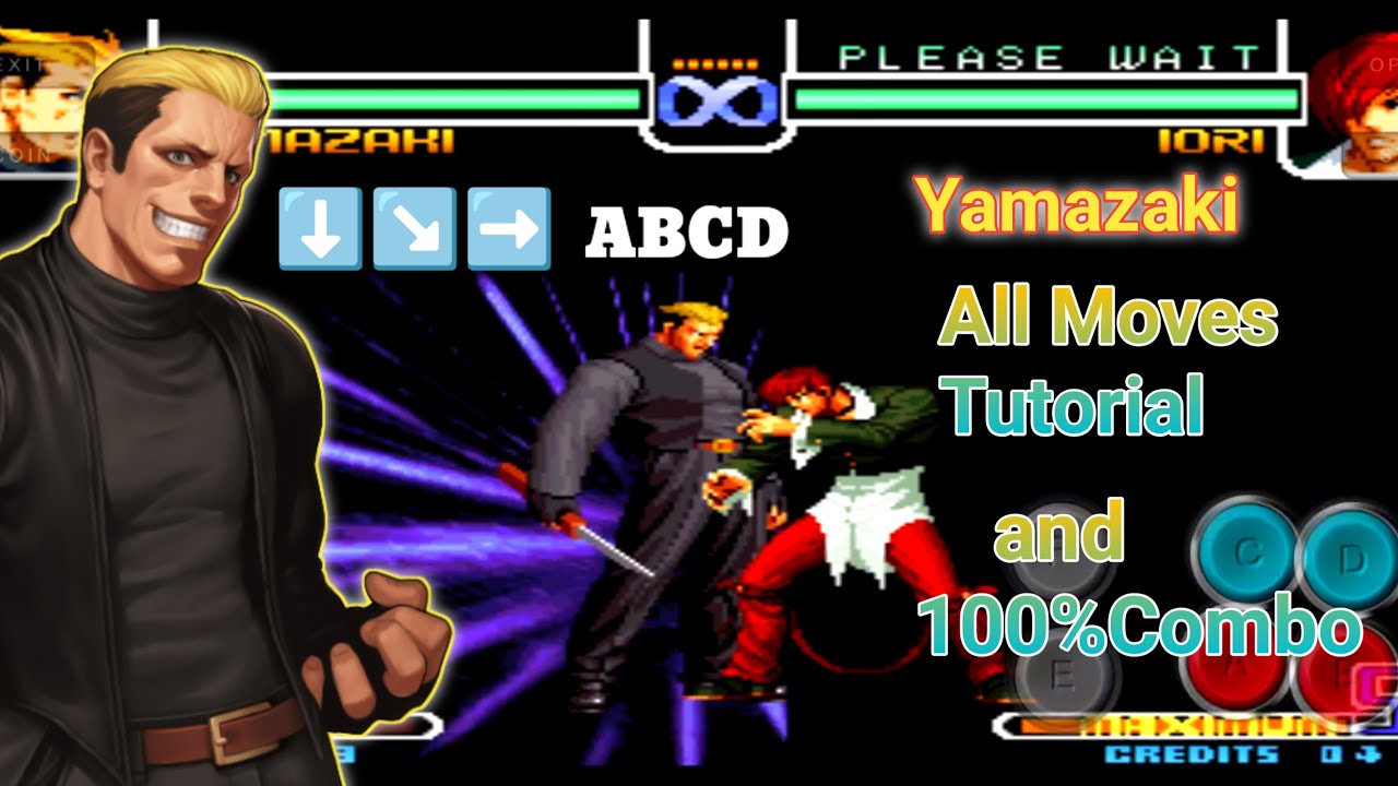 Kof 2002 Yamazaki All Moves & 100% Combo Tutorial Passo a Passo 