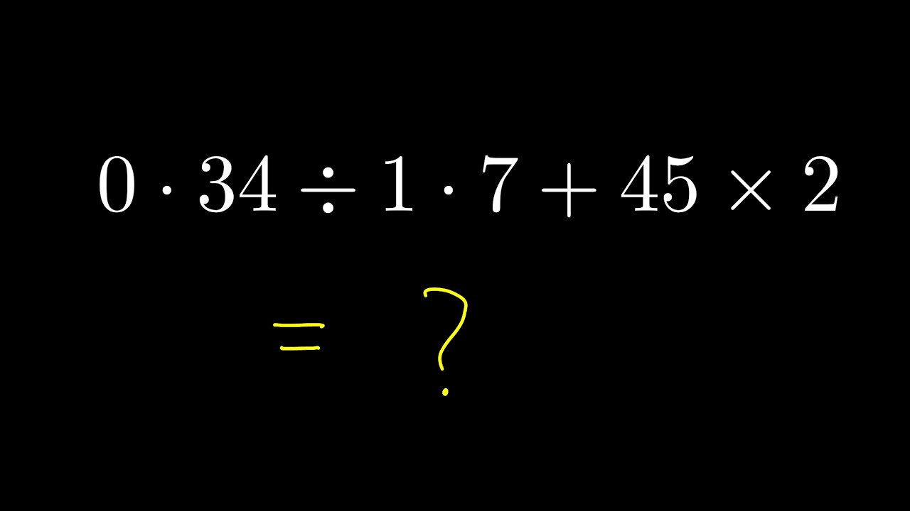 BODMAS simplification with Decimal division