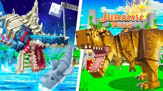 OPENING A JURASSIC WORLD DINOSAUR ZOO IN MINECRAFT!