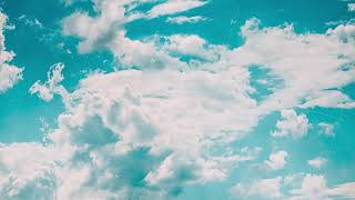 Cumulus Clouds Float In Blue Sky. Colorful Cloudy Blue Sky Fluffy Clouds 4k Timelapse. Gently Cloud