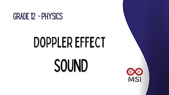Grade 12 | Physics | Doppler Effect | Sound