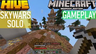 SKYWARS SOLO GAMEPLAY - THE HIVE MINECRAFT BEDROCK