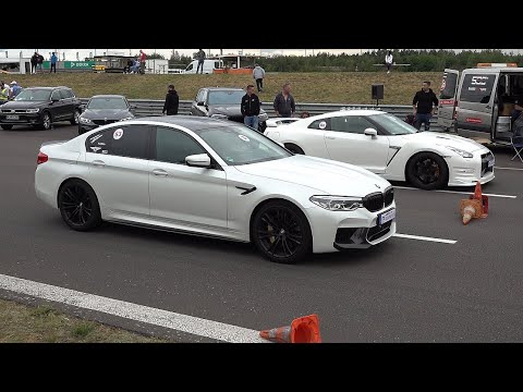 BMW M5 F90 (600HP) vs NISSAN GTR R35 (600HP)