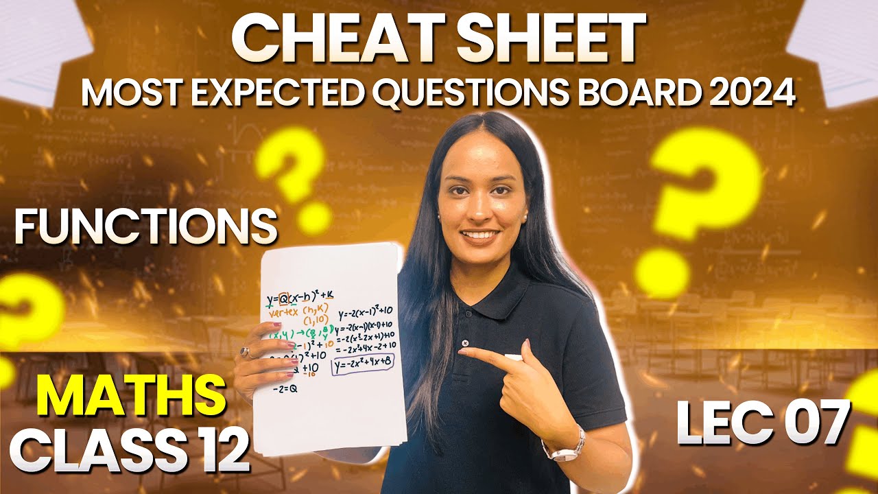 Important MCQ on functions 07 🔥 | Relations and Functions🔥😨 | Class 12 ...