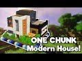 Minecraft Modern House in ONE CHUNK