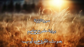 سورة الزلزلة بصوت المقرئ محمد أيوب