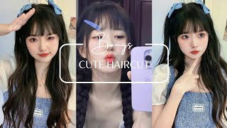 Cute Korean haircut | Bangs Hairstyle | #korean #haircut