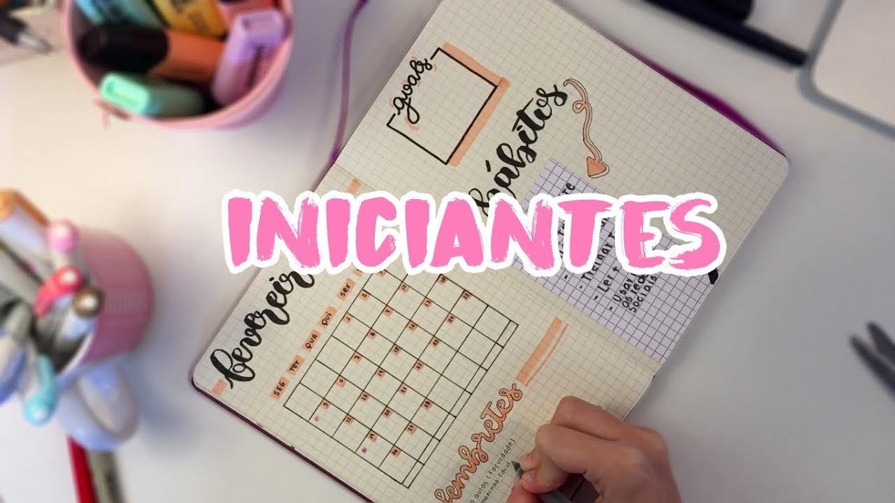 BULLET JOURNAL! Planeje comigo: fevereiro (para iniciantes) SUPER FÁCIL