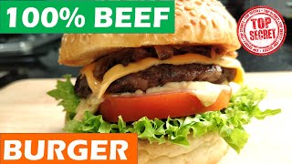 Resepi burger homemade 100% daging lembu